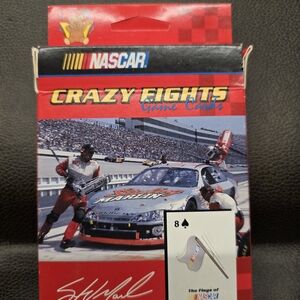 Nascar Red and Black Crazy Eights Playing Cards